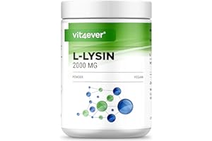 ‎VIT4EVER vit4ever L-Lysin Pulver - 500 g Granulat - Gute Löslichkeit - Lysin HCL aus pflanzlicher Fermentation - Vegan
