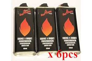 Lot de 6 Recharge Essence Briquet Zippo Compatible 133ml Belflam