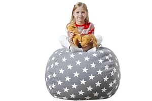 IANULUS Beutel Spielzeugaufbewahrung, Sitzsack Sitzkissen Soft, Spielzeug Aufbewharungstasche, Plüsch Sitzsack Kissen, Bequem Langlebig, Toy Storage Bag für zum Lesen und Aufbewahren von Spielzeug(22 in)