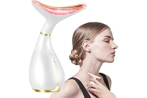 Ms.W Appareil Anti Rides Visage, Masseur Anti-âge Pour le cou et le Visage Dispositif de Beauté, Chaleur Tonification Pour Le Visage Massage Raffermissement Levage, 3 Modes de Massage