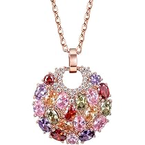 COLORFUL BLING Frozen Snowflake Crystal Zircon Necklace Set - Adjustable Clavicle Chain For Women & Girls - View #6