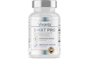 VIVANTA NUTRITION 5HXT Pro - 5HTP High Strength from 4000mg of Griffonia Seed - Providing 200mg Extract Plus High Strength B6 - Natural 5 HTP Supplement (HTP 5) - 120 Vegetarian & Vegan Capsules