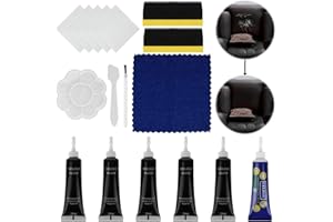 TAIHOBO Zestaw naprawy czarnej skóry, płynna skóra, zestaw naprawczy do foteli samochodowych, sof, kurtek skórzanych, butów, sztucznej skóry, 5 sztuk, 20 ml