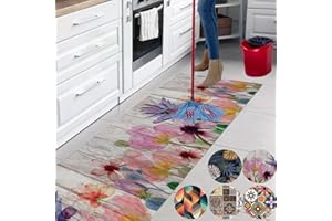 parpyon® Alfombra de cocina antideslizante lavable Alby nueva alfombra al metro antimanchas y antideslizantes alfombras de cocina, baño salón moderno corredor Italia (240 cm, C-130)