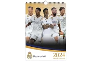 Grupo Erik: Calendario Real Madrid 2024, Calendario A3 2024 da Parete, 12 mesi, 29,7x42cm FSC®, ideale come Calendario calciatori 2024
