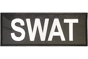 LEGEEON SWAT Large XL 10x4 inch Blue Line Law Enforcement Tactical Hook Patch