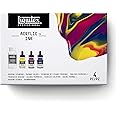 Liquitex Professional Acrylic Ink, Set of 3 x 30 ml Primary Colours and 1 x 118 ml Pouring Technique Medium