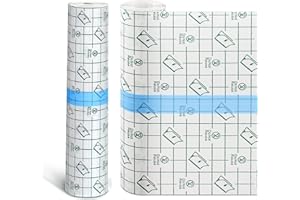 TICAFOU Dyroe Vendaje Transparente Impermeable,Vendaje para Tatuajes 15 cm *1m 2pcs,Cinta Adhesiva Heridas Vendaje,Transparente Rollo de Película Impermeable, Anti-alérgica,Transparente,Impermeable