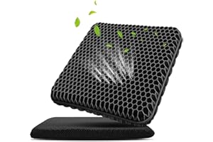 HASA zone Gel Seat Cushion, Wheelchair Seat Cushion, Office Chair Cushion Pad, Double Thick Breathable Car Seat Cushion Cool Gel Cushion, Lumbar Support Chair Cushion With Non-Slip Cover