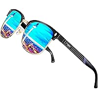 ATTCL Herren Polarisierte Sonnenbrille Al-Mg Ultra Light Metall Rahmen UV400 CAT 3 CE