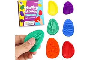 JoyJoyful Fidget Stones Lot de 6 jouets sensoriels pour enfants et adultes - Jouets anti-stress pour autisme - Jouets anti-stress et anti-stress - Anxiété - Apaisant contre l'anxiété
