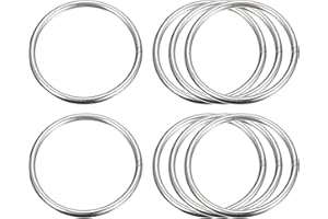 ‎SOURCING MAP sourcing map 8 Stück O Ringe Edelstahl 304 Metallringe, 60 mm Außendurchm. 4 mm Dicke Geschweißter O-Ring für Befestigung Schrauben Haken Campinggürtel Hundeleinen Taschen Paracord Zubehör