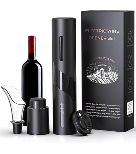 Apribottiglie Elettrico Automatico | Cavatappi Per Casa, Feste, Ristorante | Ideale Come Regalo (Nero) - Foto 10