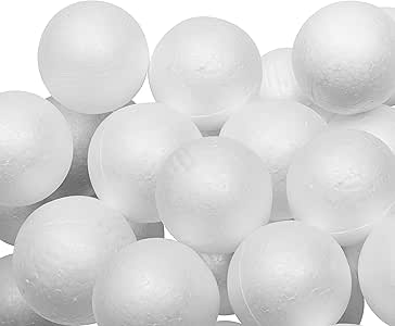 Styropor Kugeln (24 Stk) - Weiße Styroporkugeln zum Basteln 8 cm Durchmesser – Polystyrol Bälle ...