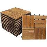 Gartenfreude Terrassenfliesen Holzfliesen Bodenfliesen aus Akazienholz