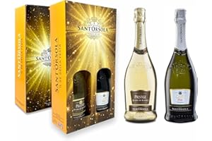 Sant'Orsola - Set Vino Cuvèe Prestige Blanc de Blancs 11% e Vino Dolce 9,5%, da Prestigiosa Uva Bianca Italiana, Gusto Dolce con Note Fruttate e Aromatiche, 2x750 ml