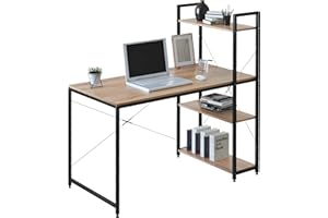 ‎WOLTU WOLTU TSB01hei biurko, stolik pod komputer, mebel do biura, stół pod PC, stół biurowy, stół roboczy z drewna i stali, z półką, wymiary ok. 120 x 64 x 120 cm