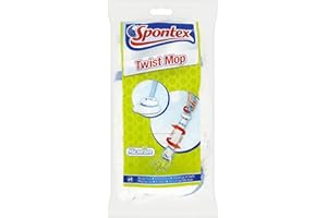 SPONTEX - Recharge Twist Mop - Recharge franges microfibre pour balai à franges Twist Mop - 1 Recharge