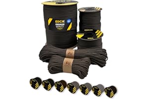 EdcX Paracord 4mm, 20+ Military Colors (15m, 30m, 50m, 100m, 300m) | Ideal for Camping, Survival, Outdoor, Crafting, DIY | 100% Nylon Rope 4mm | Tactical Cord 550 Type III