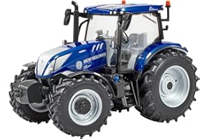Britains New Holland T6.180 - Juguete Tractor de energía Azul, Juguetes de Granja para niños, Juguete de Tractor New Holland Compatible con Animales de Granja y Juguetes a Escala 1:32, Adecuado para