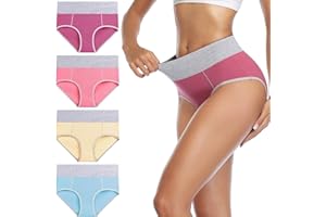 wirarpa Slip Elasticizzato Mutande Donna Cotone Vita Alta Intimo Mutantina Traspirante