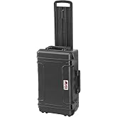 MAX Cases - MAX520TR Black, Airtight Suitcase with Trolley - Internal Dimensions 520 x 290 x 200 mm