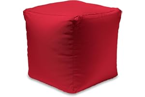 Home Sweet Home UK 100% Waterproof Cube Bean Bag Footstool Modern Square Pouffes for Living Room Large Cube Plush Pouffe Footstool For Indoor & Outdoor Stylish & Durable Square Beanbag Pouffe Stool