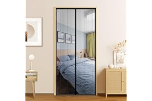 HRSMTY Moustiquaire Magnétique Pour Porte, Auto-AdhéSif en Maille Ultra Fine Aimantée Rideau, Fermeture Automatique Installation sans Outil Facile Anti Moustique Rideau,sans Percer