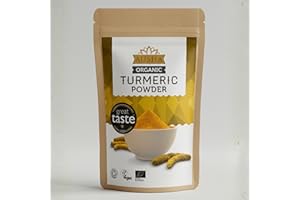 Ausha Organic Turmeric Powder 500g - UK Certified Organic by Soil Association - Cooking, Turmeric Shot, Latte - 1* Great Taste Award 2023 - Curcumin