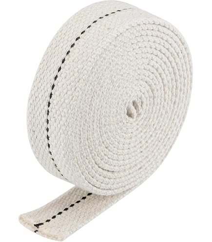 Lot De 2 Mèches De Lampe à Huile En Coton – Longueur 1 M, Largeur 1,2 Cm – Pour Lampe à Kérosène, Alcool, Huile Végétale – Sans Odeur