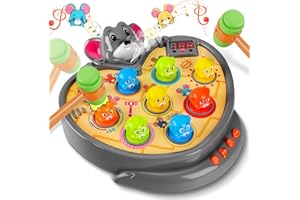 YOOHBERRYS Acchiappa la Talpa, Gioco Martellamento Talpa, Giochi del Martello, Martellare la Talpa con 5 modalità e 9 Brani Musicali, Giocattoli Montessori per Bambini di 3 Anni +