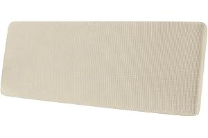 SYLC Sofa Sitzkissenbezug, Sofa Sitzkissenbezug Stretch, Elastischer Kissenbezüge, Husse Überzug Bezug Für Sofa Sitzkissen, rutschfest Stoff Tartan (Beige,Großer 2-Sitzer)
