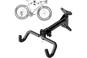 CycForge Bike Wall Mount Hanger - Adjustable Horizontal Bicycle Storage Rack for Garage and Home - Metal Hook Holder for Road, Mountain, and Hybrid Bikes