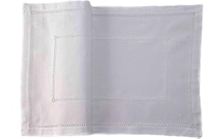 Zenoni & Colombi Tris di Centri Tavola Ricamati a mano Gigliuccio Made in Italy Puro Cotone (Medio)