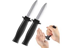 Skylety Verschwindete Trickmesser 2 Stück Einziehbare Klinge Gefälschte Theatermasser Zaubermesser Kunststoff Scherzartikel Zaubertrick Requisiten für Erwachsene Aprilscherz (Klassisch Stil)