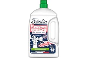 Jacques Briochin Lessive Concentrée au Savon Noir Certifiée ECOCERT 2,27L - Naturellement détachante -BOUQUET FLORAL 100% naturel - Fabrication Artisanale Française
