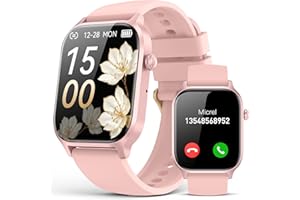 PAYBAY Smart Watch for Men Women- Answer/Make Call, 2024 IP68 Waterproof Fitness Tracker Watch with Sleep Step Counter Activity Smartwatch for Samsung Andriod iPhone iOS (Classic, Pink, 1.83)
