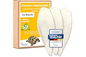 Tamay Sepiaschalen Premium 12 Stück I Optimale Kalzium u. Vitaminversorgung Nahrung, Futter für Reptilien, Schildkröten, Vögel I Sepia Schalen Terrarium Zubehör