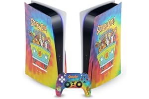 Head Case Designs Officially Licensed Scooby-Doo Tie Dye Graphics Vinyl Faceplate Sticker Gaming Skin Decal Cover Compatible With Sony PlayStation 5 PS5 Disc Edition Console & DualSense Controller