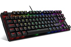 TECWARE Phantom 88 UK Layout Key Mechanical Keyboard, RGB led, Outemu RED Switch