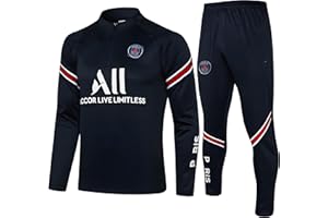 Kobzio chándal fútbol PSG hombre, equipacion futbol hombre chandal PSG 2023/2024 entrenamiento de fútbol para adultos Paris, adecuada para hombres y mujeres en primavera y otoño