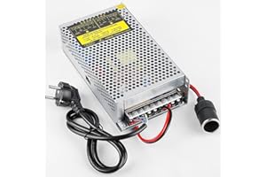 LEIKURVO Netzteil Adapter 12V 20A 240W Schaltnetzteil, KFZ Netzadapter Transformator LED Trafo Schaltwandler, AC 110V/220V DC 12V 20A 240W Spannungswandler Steckdose für LED Streifen Kamera