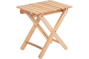 DUSTON Chaise pliante en bois, chaise pliante en bois, petite chaise en bois, 31,5 x 25 x 35 cm