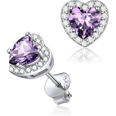 Orecchini In Argento Sterling 925 Con Ametista A Forma - Foto 11