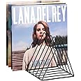 Vinyl Record Holder Storage, Black Metal Magazine Book Album Display Rack, Stylish Triangle Desktop File Sorter Organizer for Home Office