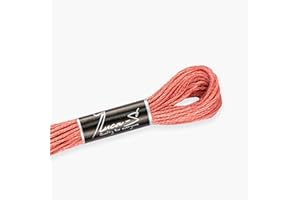 Luca-S Fil à broder de qualité supérieure, 100 % coton Gizeh, certifié Oeko Tex – 03 / DMC 760 / Anchor 1023