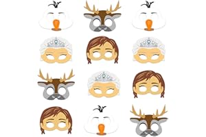 TOPWAYS 12 maschere colorate a forma di sirena, adatte per feste di compleanno, giochi di ruolo e travestimenti a tema sirena