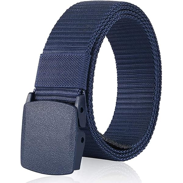 Buy ZORO Double Ring Blue Nylon Woven Fabric Belt for Men | NB-610