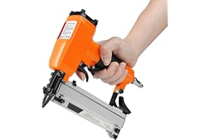 CHINA-TOP SILVER Clavadora neumática sin cabeza de calibre 23 con gatillo de seguridad, compatible con pines sin cabeza de 12-30 mm, pistola de aire para tapicería, muebles y bricolaje, etc.