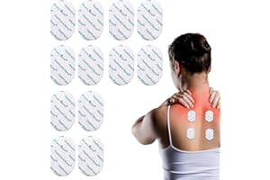 HEALTHCARE WORLD Tens-Elektrodenpads Ovale selbstklebende Elektroden (12 Stück) 2,2-mm-Bolzenverbindung Kompatibel mit Omron E2-, E4-Tens-Geräten